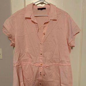 Pink Peplum Shirt, Tommy Hilfiger Size 1X